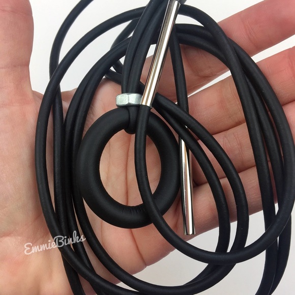 New XL Long Black Lariat Statement Necklace / Multipurpose Jewelry - Oversized - Picture 8 of 13